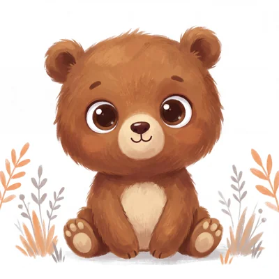 Desenho de filhote de urso