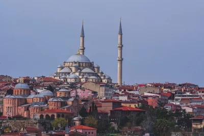 Vista da Mesquita de Fatih em Istambul