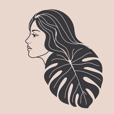 Retrato feminino em estilo boho