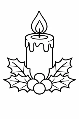 Arte linear de vela de Natal
