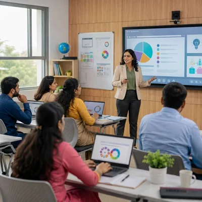 Apresentação de treinamento em conferência
