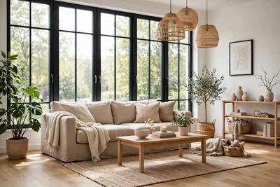 Sala de estar estilo escandinavo