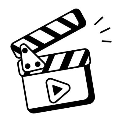 Ilustração de claquete de cinema